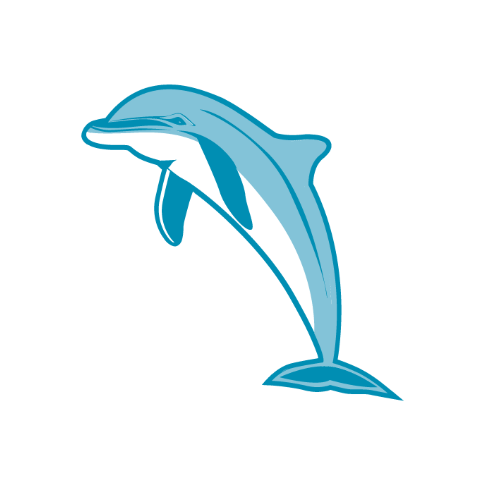 Cartoon image of a dolphin